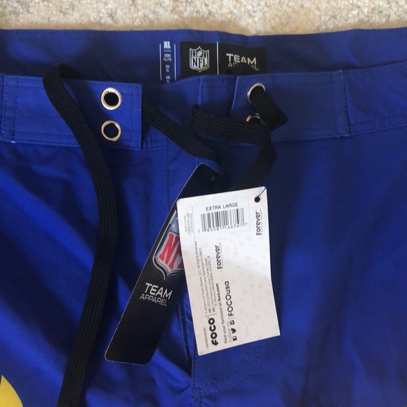 NWT NFL LA Rams Swim Trunks - Picture 5 of 8
